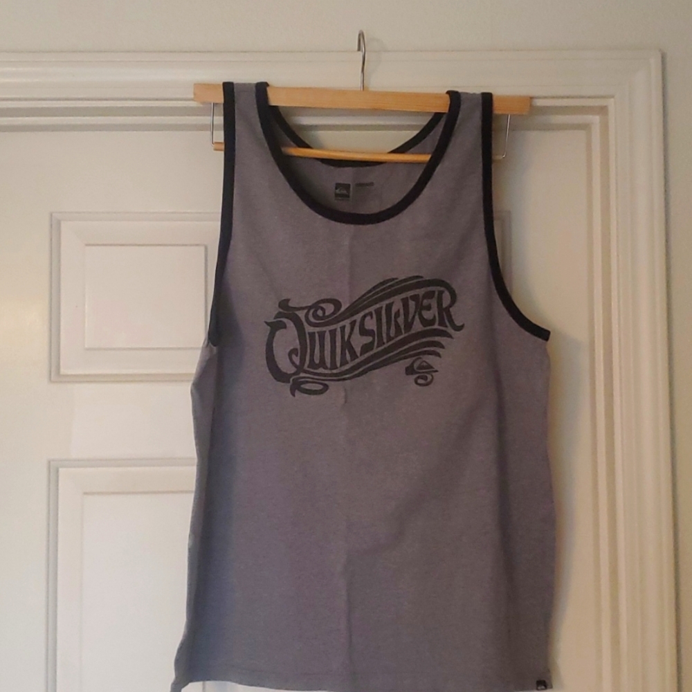 XXL "QuickSilver" Dark Grey and Black Men's Tank Top
